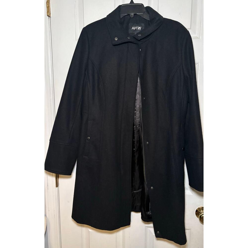 Apt 9 black‎ wool women’s coat lined size large